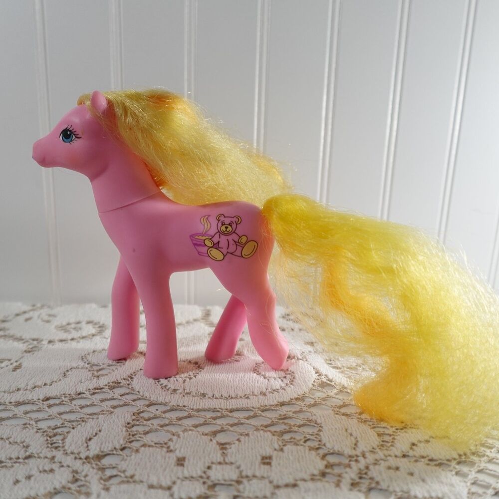 My Little Pony G1 Sweetheart Sisters Goldilocks Teddy Bear Cutie Mark 1988
